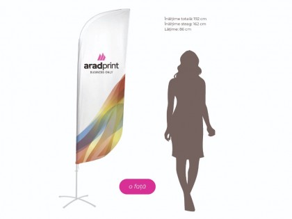 Steag publicitar Beach Flag Pană 205 cm - Imprimare o față